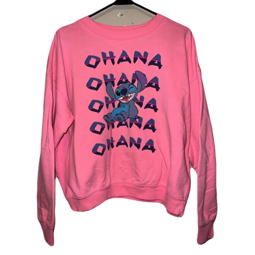 Disney Lilo n Stitch Ohana Pull over Crewneck sweater